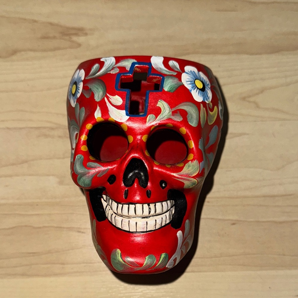 Day of the Dead candle holder
